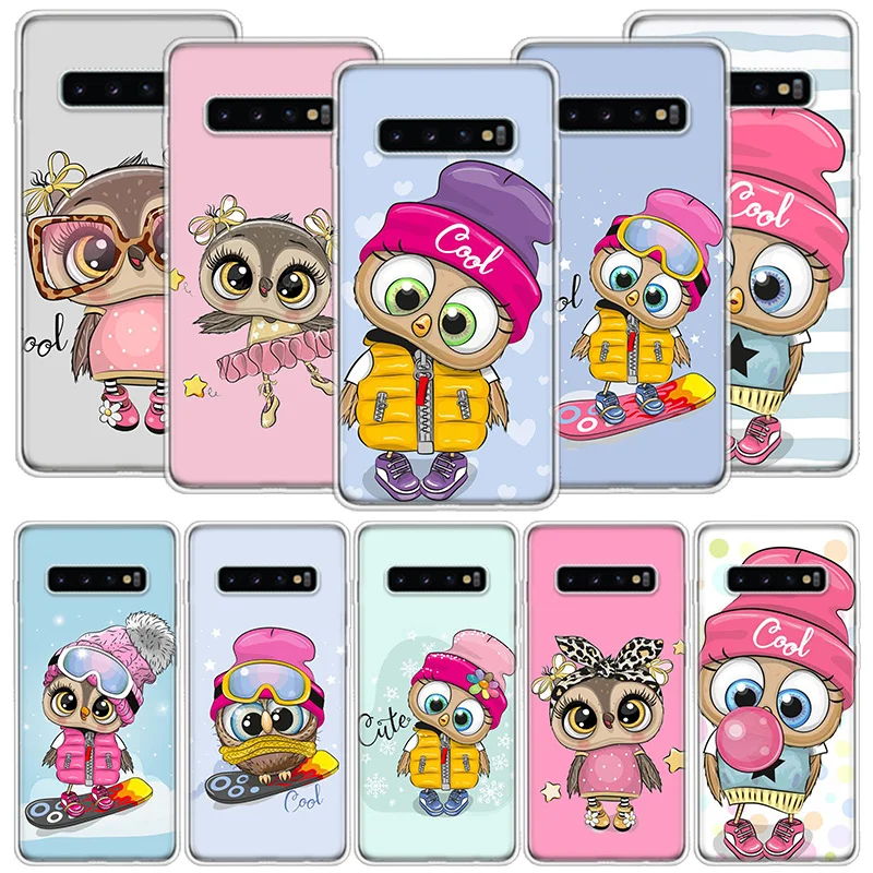 Cute Owl Hearts Lover Christmas Phone Case For Samsung Note 20 Ultra 10 Lite 9 8 M11 M12 M21 M30S M31 Galaxy M32 M51 M52 A9 A8 A