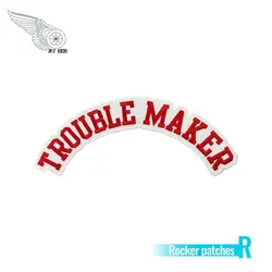 Trouble Maker Rocker toppe personalizzate per motociclisti pinup fai da te di qualsiasi dimensione adesivi per applicazioni di abbigliamento con toppe fresche per giacca