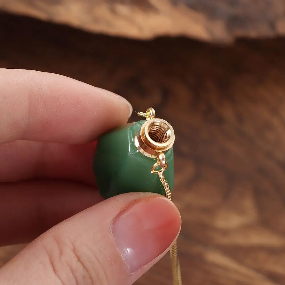 قلادة تعليق من الحجر الطبيعي للسيارة ، قلادة قطرة الماء ، قلادة زجاجة عطر ، قارورة موزع الزيت ، هدية مجوهرات للرجال والنساء