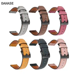 20mm 22mm Italian Oil Wax Genuine Leather Band for Samsung Galaxy Watch 3 46mm 42mm Gear S3 Active 2 Strap Huawei GT2 Bracelet