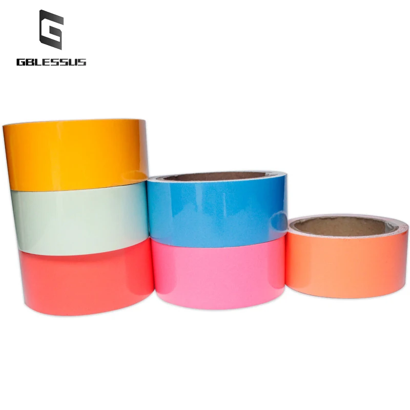 Rainbow Luminous Tape Self-adhesive Paper Luminous Fluorescent Dark Eye-catching Night Warning Yellow Blue Orange Green