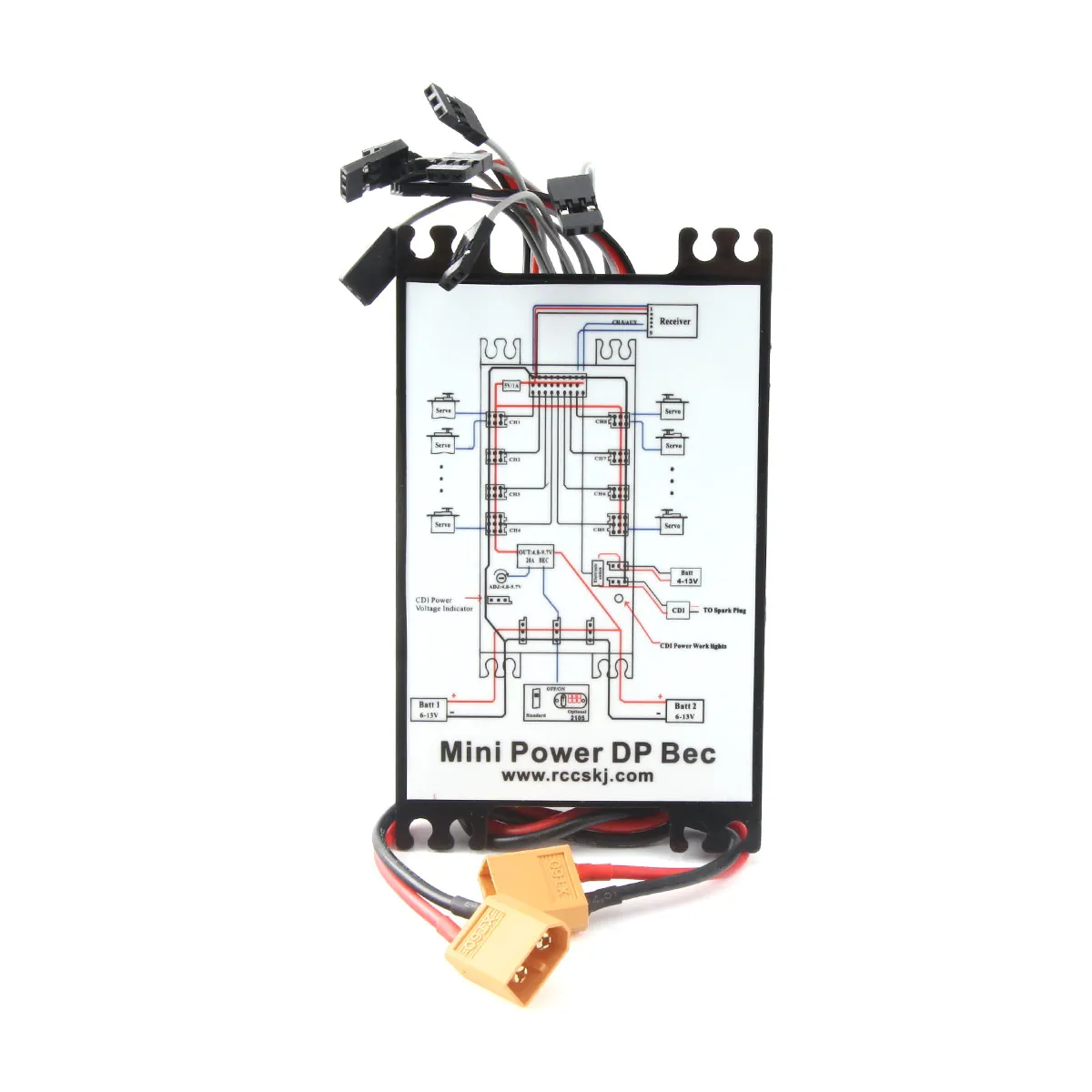 Rccskj BEC Power Distributor RC Model Aircarft 9 Channel Input and 16 Channel Output Distribution Systems