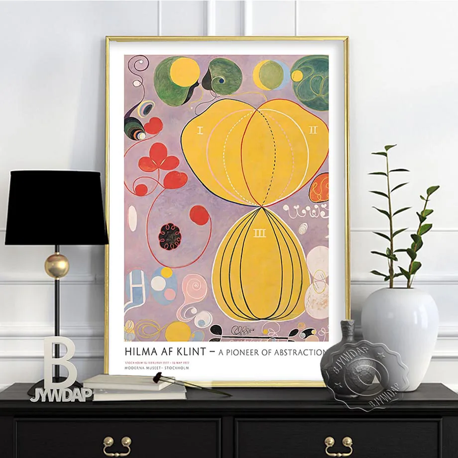 Hilma af Klint Print Art, Exhibition Museum Poster, Vintage Art, Gallery Wall Decor, Hilma af Klint Artwork Poster, Home Decor