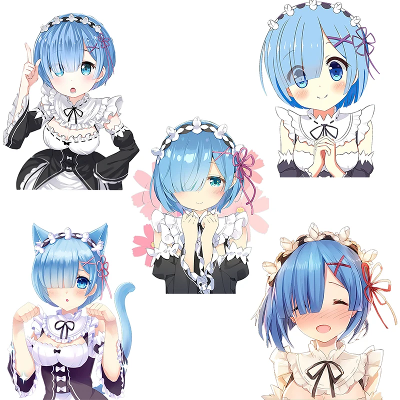 Three Ratels CDM368 RE:ZERO Cute Rem Vinyl PVC Poster Cartoon Anime Car Hood Sticker Laptop Decal