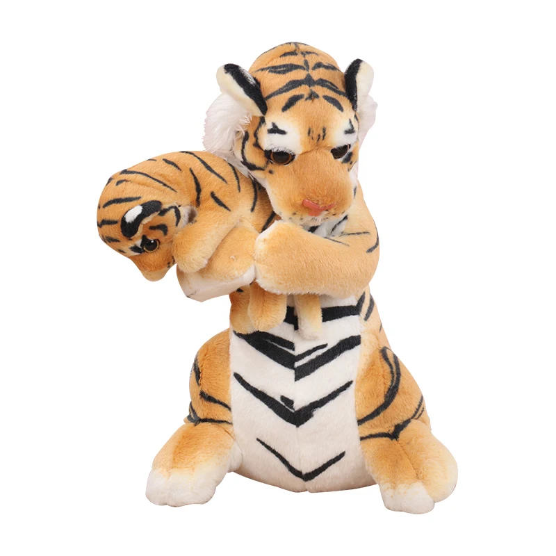 48cm Hot Big Soft Plush Simulated Animal Tiger Plush Doll 19'' Stuffed Cartoon Mom and Kids Tiger Toy Baby Gift