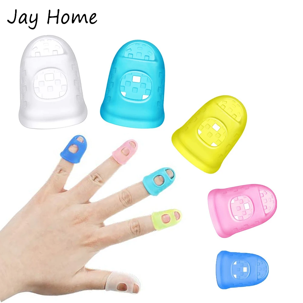 Multifunctional Silicone Thimble Hollowed Out Breathable Protective Finger Thimble DIY Needlework Crafts Sewing Accessories