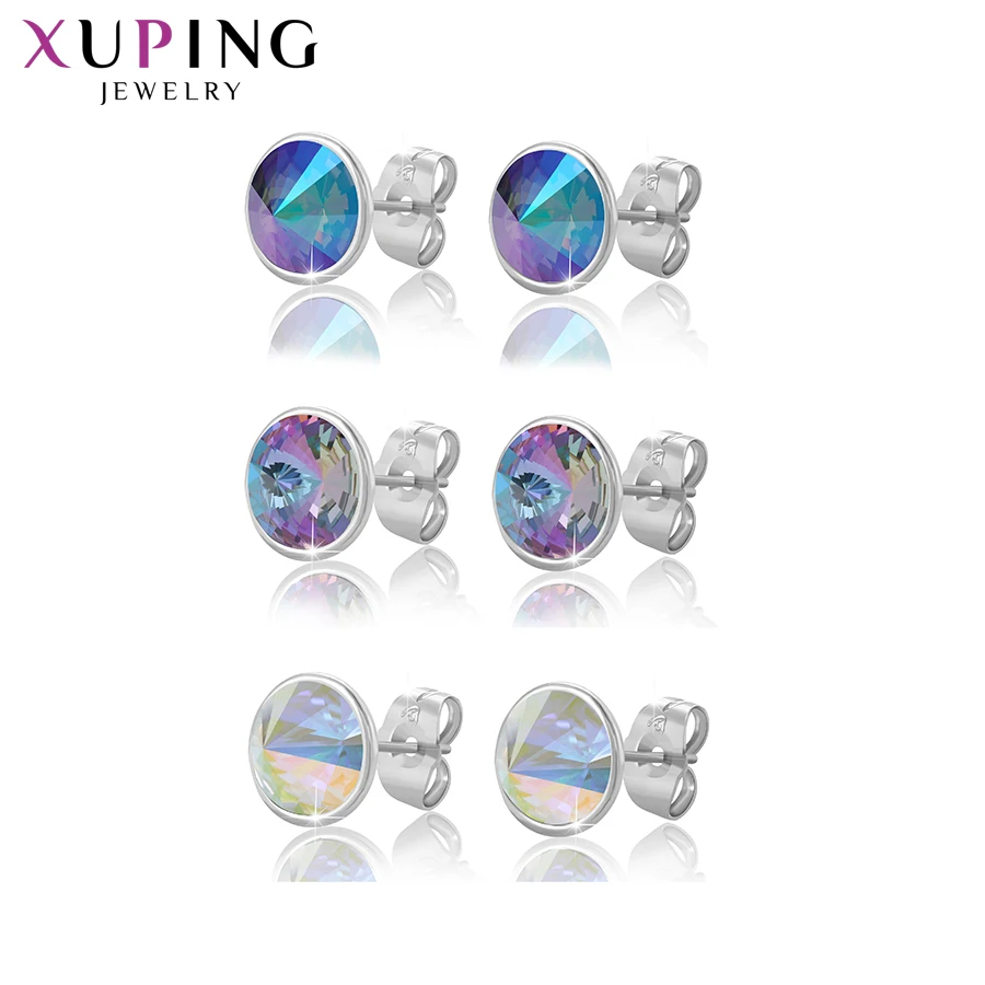 Xuping Jewelry Hot Sale Simple Elegant Style Crystal Studs Earring for Women Girls A0061203