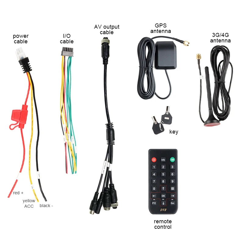 GISION 트럭 버스 택시 MDVR 4CH SD 4G 실시간 비디오 GPS 추적기, 1080P 소프트웨어 무료 CMSV6 차량 감시 DVR