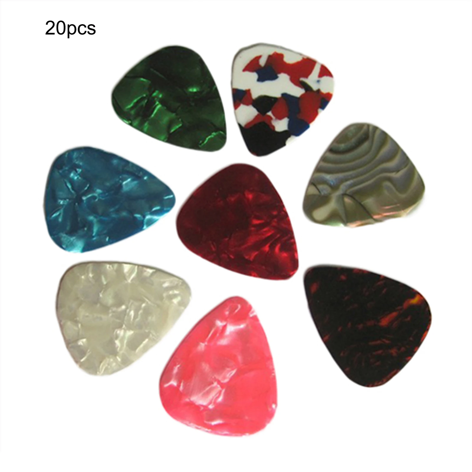 10/20Pcs Guitar Picks & Guitar Pick Holder Set Acoustic Guitar Electric Guitar Bass Ukulele Stick-on Holder (Picks Random Color)