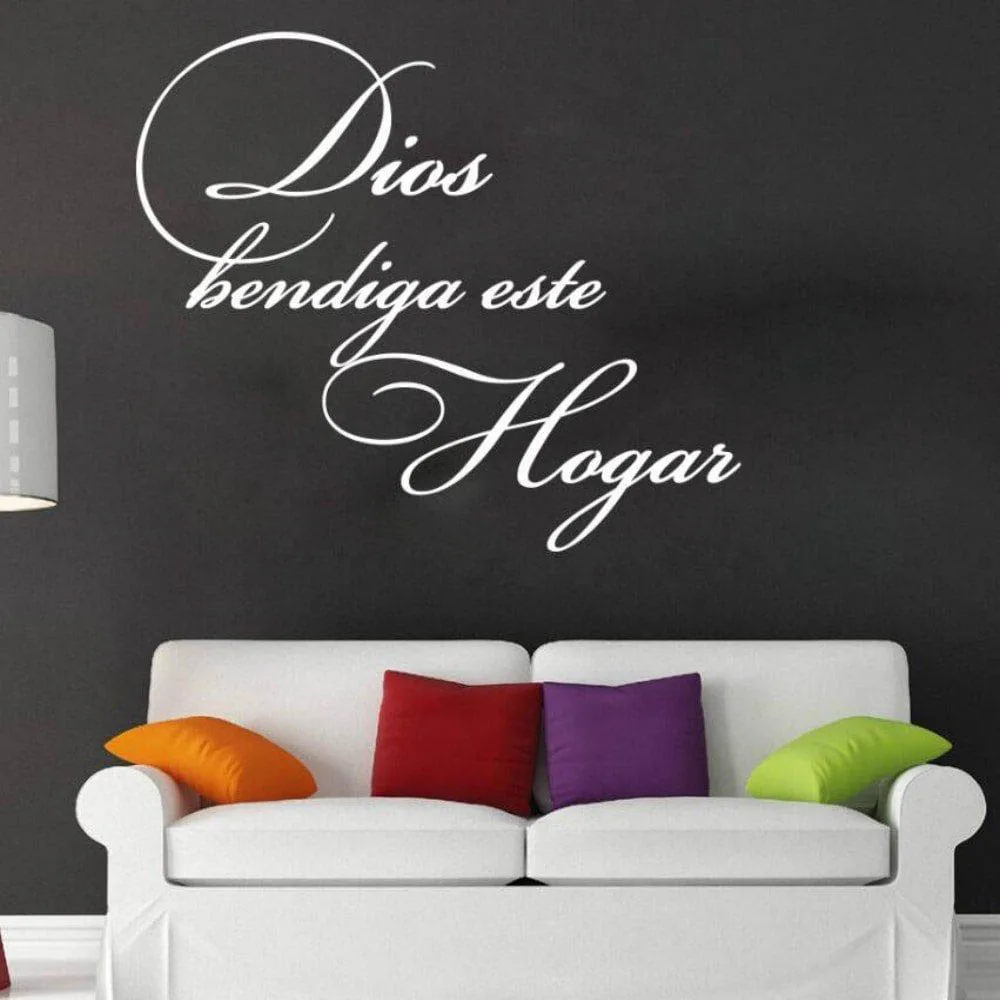 Spanish Quotes Wall Sticker Waterproof Vinyl Wallpaper Decor Bedroom Decorative Wall Phrases Art Decals Wallstickers