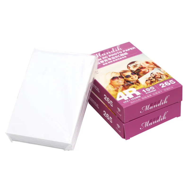 265g Waterproof RC 4R Photo Paper Glossy/Satin/Rough Matte/Silky Four Types Of Surface For Pigment Ink Printers