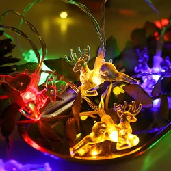 Deer Christmas Reindeer Festoon Led Light Room Garlands Home Decoration Battery-Operated Garland 3/6M String Light