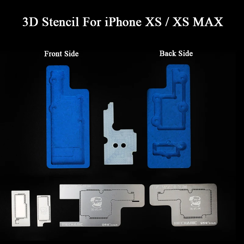 MECHANIC 3D BGA Stencil for iPhone X XS XS MAX Motherboard Middle Layer Planting Tin Steel Net BGA Reballing Kit