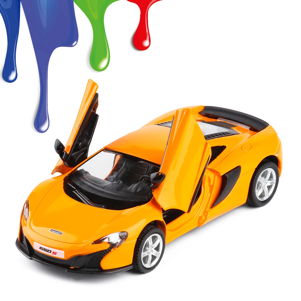 1/36 Scale for Mclaren 650S Alloy Car Model Toys Diecast Metal Pull Back Car Toy for Kids Gift Collection