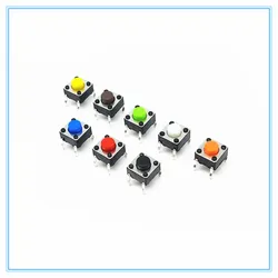 20PCS  6*6*5mm 4PIN Seven color Smart Electronics Tactile Switches Push Button SMD Tact Switch Switch