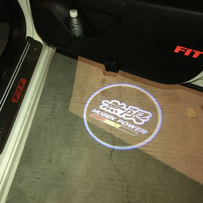 1/2PCS LED Courtesy Lamp Car Door Welcome Light Ghost Shadow Light For Honda Mugen Power For Civic Accord CRV Hrv Jazz Badge