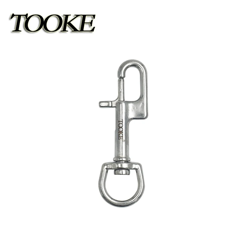 Scuba 90/100/110/120MM Stainless Steel Quick Easy Carabiner Ended Dive Bolt Snap Clip Hook BCD Accessories Diving Equipment