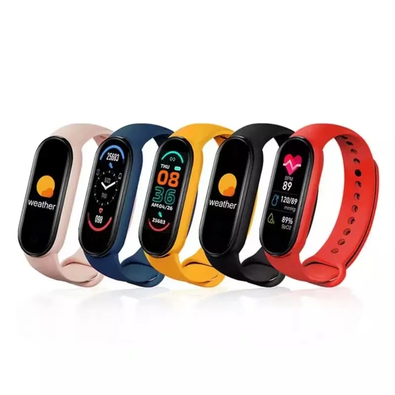Pulseira inteligente relógio m6 relógio inteligente das mulheres dos homens freqüência cardíaca fitness esporte pulseira inteligente para xiaomi banda inteligente
