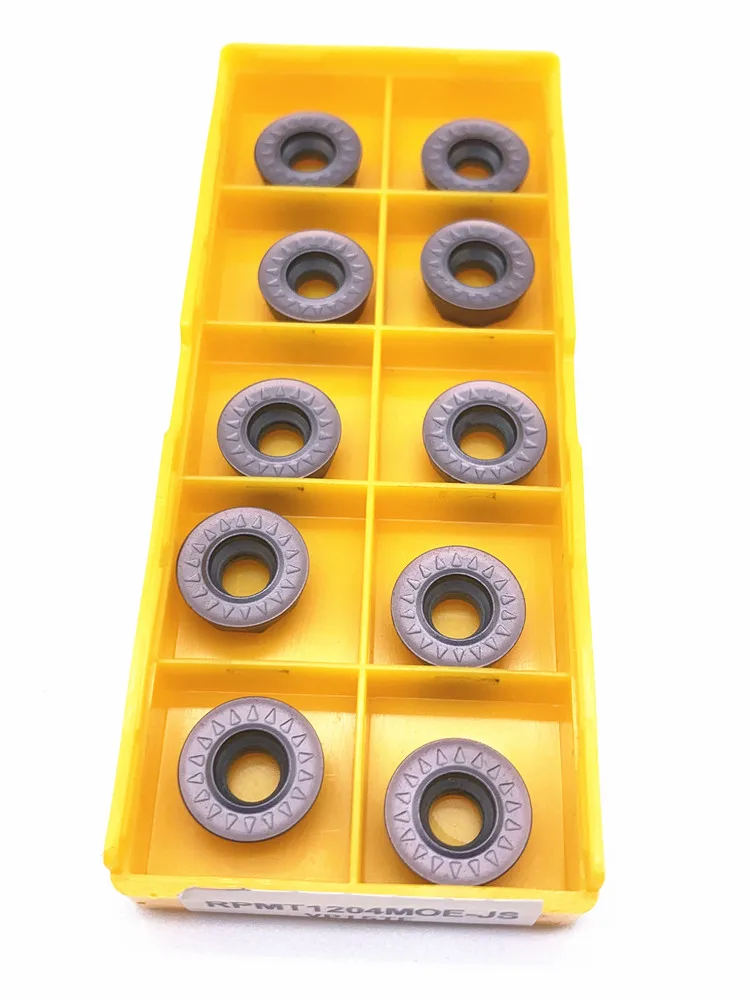 10 pz utensili di fresatura RPMT1204 MOE VP15TF inserti in metallo duro utensile da taglio RPMT 1204 MO E VP15TF utensile da tornio utensili CNC fresa