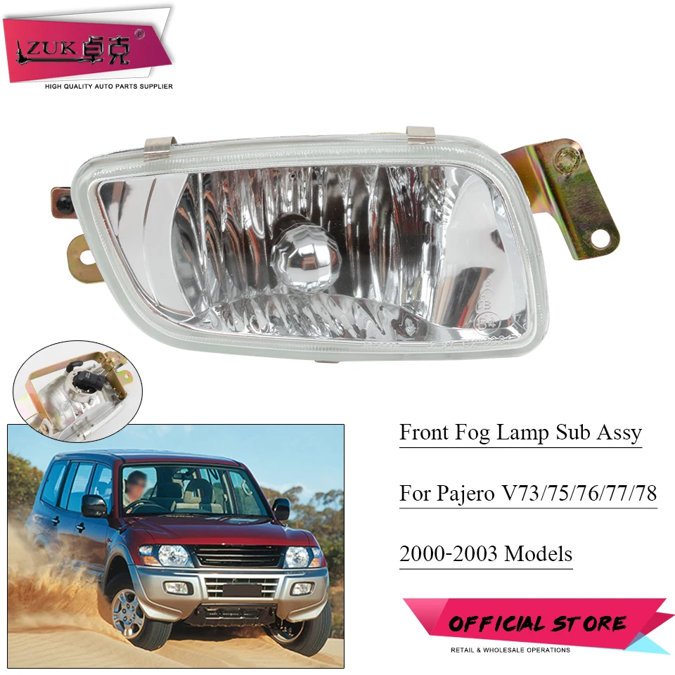 ZUK Front Bumper Fog Light Lamp Foglight For Mitsubishi Pajero Montero 2000-2003 V73 V75 V76 V77 V78 Day Time Driving Lamp