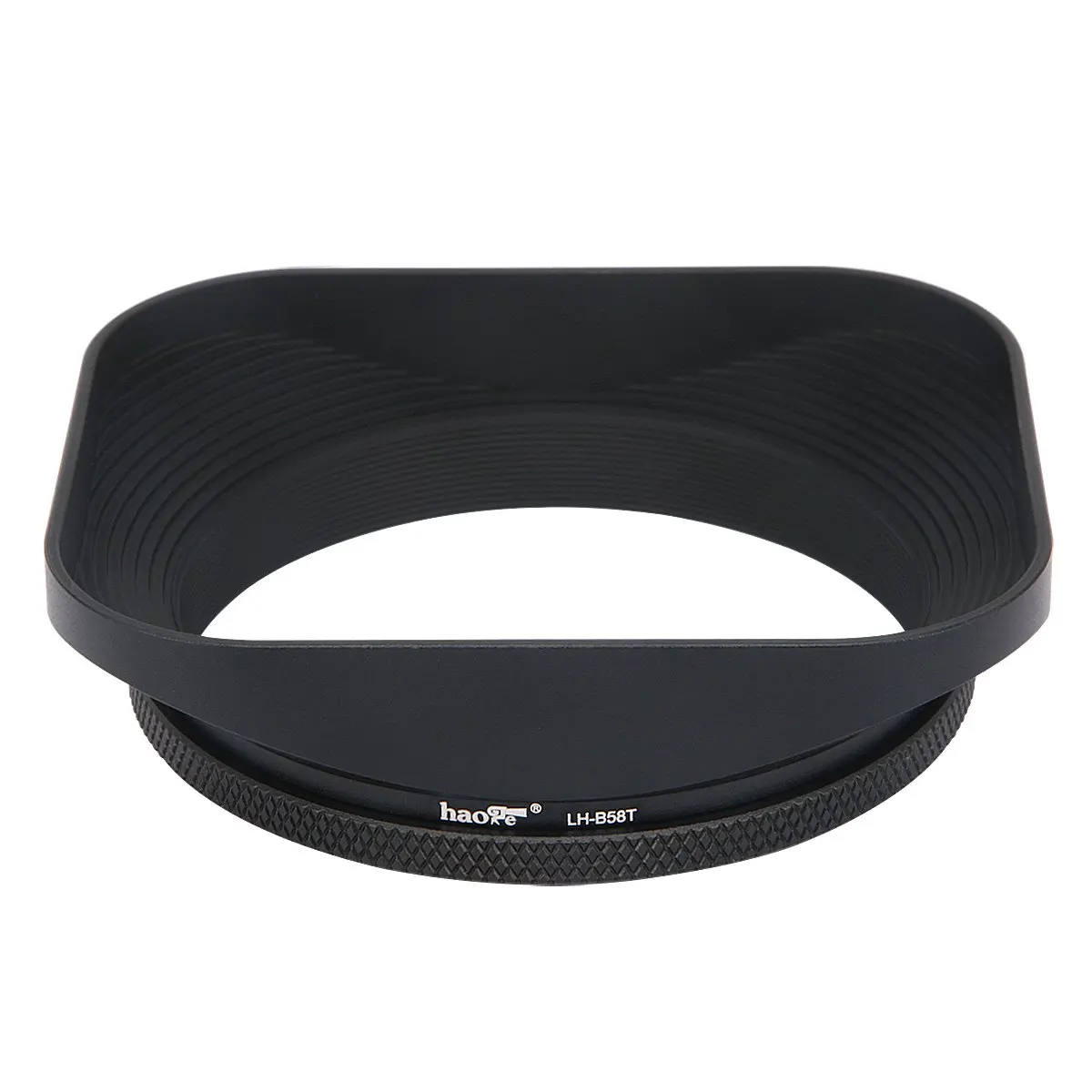 43/49/52/55/58/62/67/72/77mm CNC Aluminum Alloy Square Metal Screw-in Mount Lens Hood with Cap for Canon Nikon Sony Fuji Leica