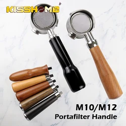 Espresso Coffee Portafilter Handle M10 M12 Solid Wooden Handle Creative Espresso Machine Coffee Tools Accessories For Barista