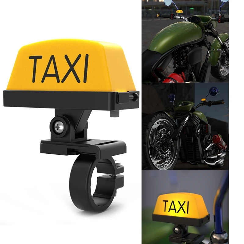 Motorcycle Decoration Modified Light Adjustable Handle Helmet Light USB Rechargable Warning Box Sign LED Lamp