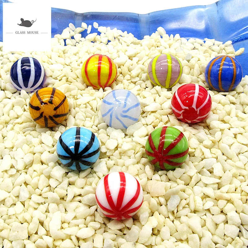 10pcs NEW Handmade glass Marble Balls colorful Charms Pinball Machine Vase Aquarium Home Decoration Toys for Kids Children 16mm