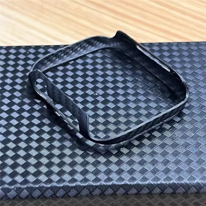 Genuine Real Carbon Fiber Matte Case, Bumper Frame Cover, 41mm, 45mm, Apple Watch Series 8, 7, 6, 5, 4