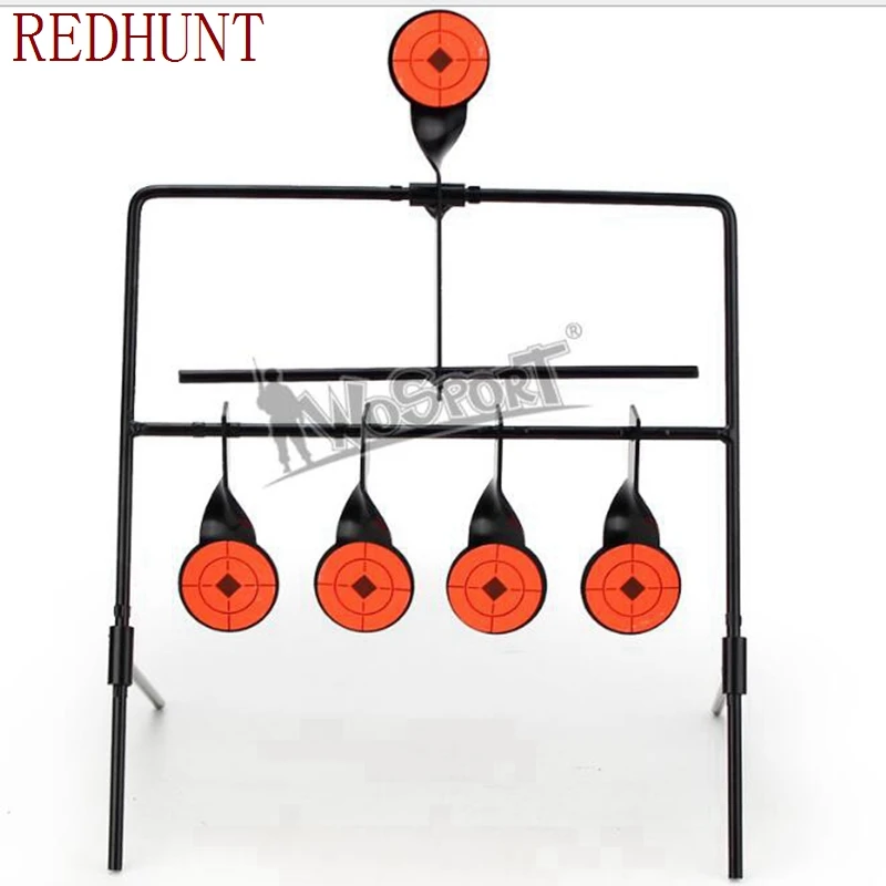 Target for Airgun Lead Pellet Gun Air Rifle Airsoft Paintball 5 Targets Automatic Reset Rotating Shooting Target