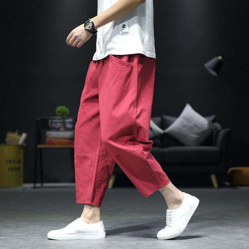 Men\'s pants Men Casual Pants Plus Size 5XL Streetwear Summer Autumn Bottoms Breathable Sweatpants Trousers largo Mens Clothing