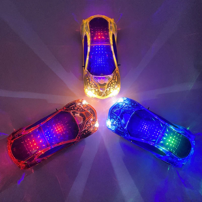 Children Electric Luminous Universal Sports Car Model Toy For Kids Glowing Colorful 3D Cool Lighting Music Children Toddler Gift