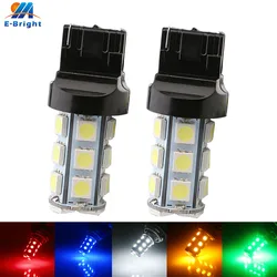 7440 T20 2pcs DC12V 18 SMD 5050 LED Bulb Lamp Car Indicator Turn Signal Reverse Tail Lights White Red Yellow Green Amber