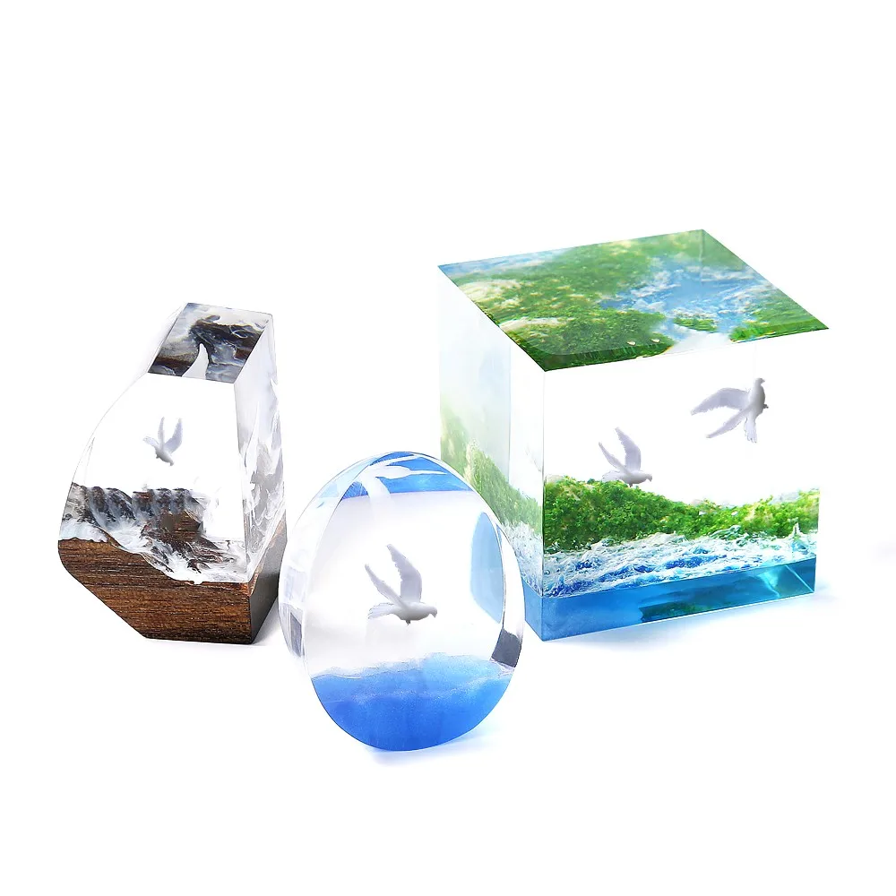 3D łoś grzyb łabędź meduza róża niedźwiedź Mini krajobraz DIY Craft ręcznie robiona biżuteria z żywicy UV epoksydowa biżuteria wypełnienie dekoracji — zdjęcie 7