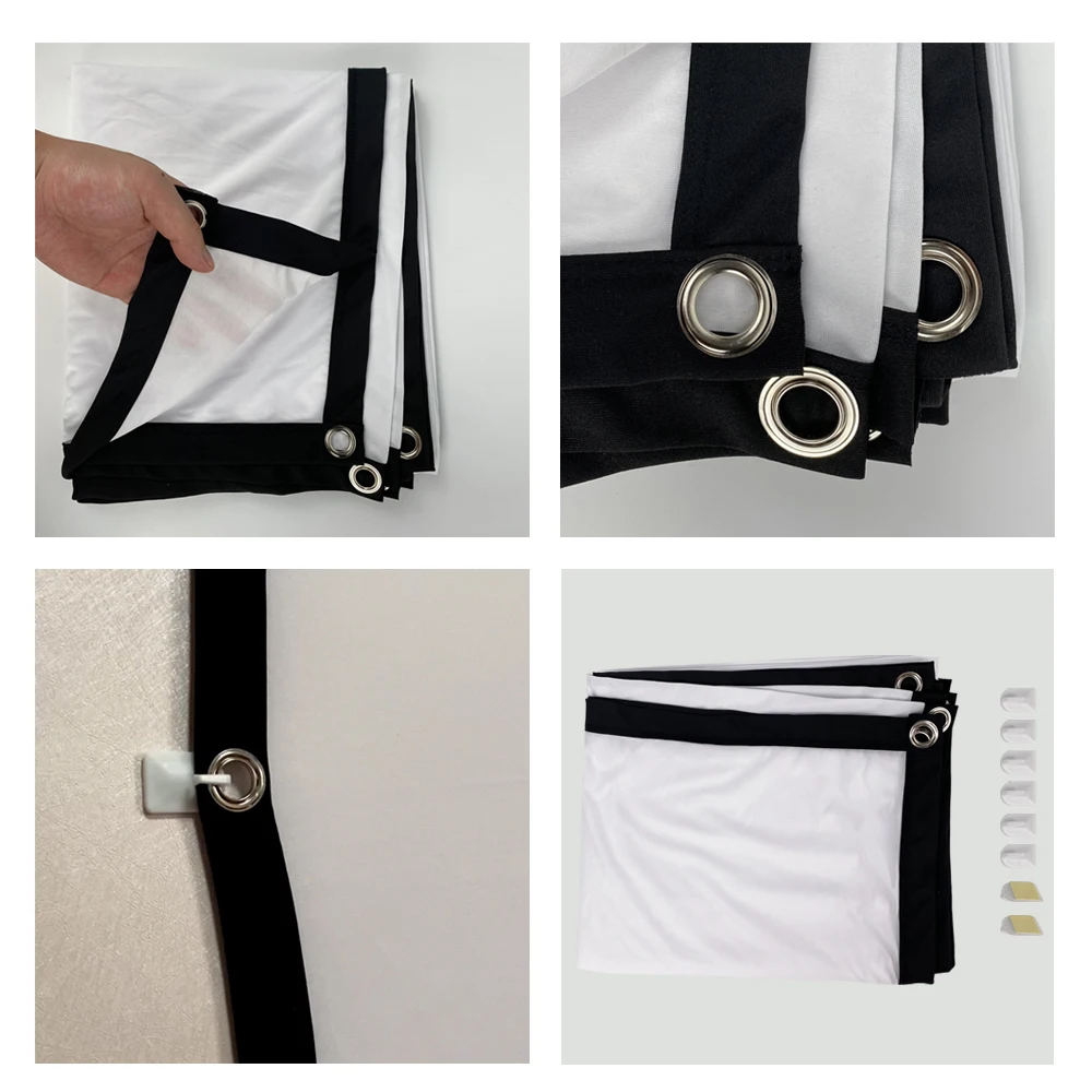 BYINTEK проекционный экран 100 дюймов портативный 16:9 складной проектор экран Передняя Задняя часть для домашнего кинотеатра