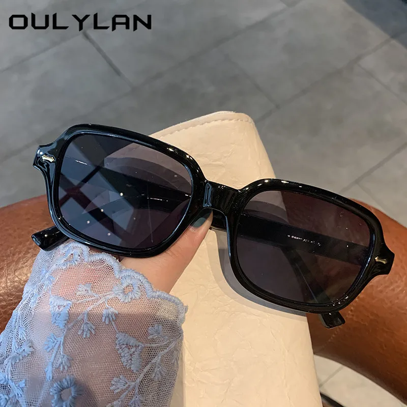 Oulylan Small Oval Sunglasses Women Men Luxury Brand Designer  Vintage Sunglass Female Male Black Yellow Sun Glasses UV400