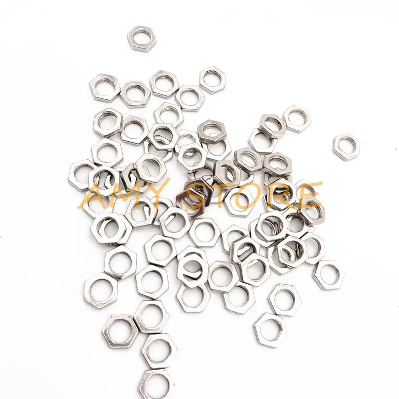 200pcs M6x0.75 Hexagon Nuts for MTS-101 Toggle Switches Electronic Knob Switch Socket etc