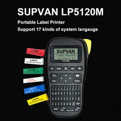 Supban-ポータブルおよびワイヤレスラベルプリンターlp5120,産業用繊維ラベル印刷機,元のラベルテープ,提供中