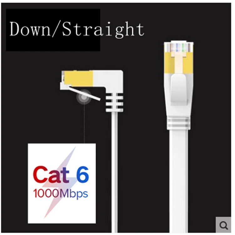 Biały w górę i w dół kabel Ethernet do gięcia Cat6 przewód Lan UTP CAT 6 RJ 45 kabel sieciowy Patch do laptopa Router RJ45 sieć