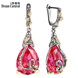 DreamCarnival1989 New Fuchsia Baroque Earings Women Big Drop Dangle Elegant Fashion Jewelry Party Must Have Female Love WE3876FU