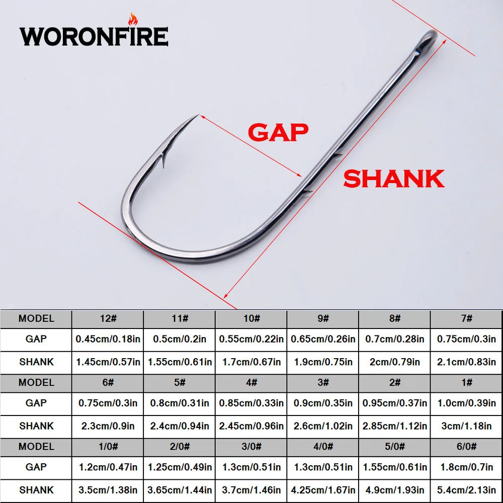 Long Shank Hooks For Fishing 50pcs/bag 1#-6/0# High Carbon Steel Sharp Barbed Offset Narrow Bait Hook Fishing Tackle Accessories