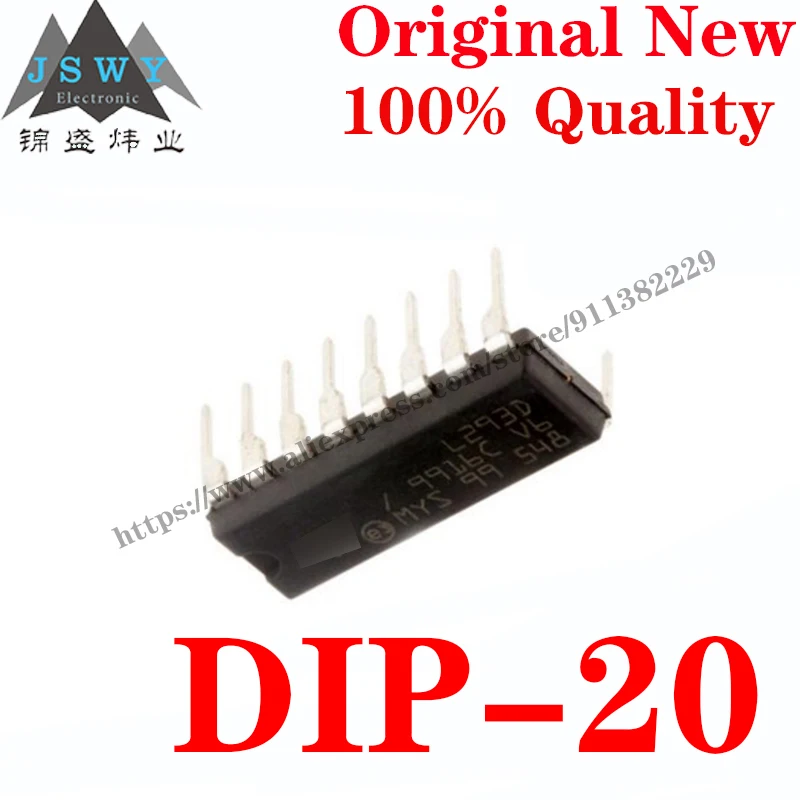 

10~100 PCS L293D DIP-20 Semiconductor Motor Motion Ignition Controller and Driver IC Chip with for module arduino Free Shipping