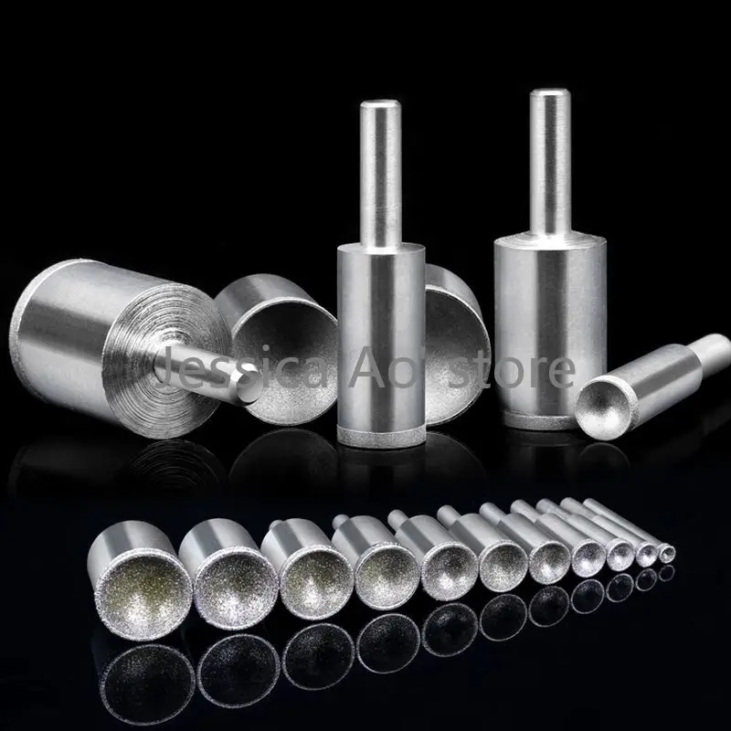 17-20mm 80Grit Coarse Sand Beads Grinding Polishing Tool Cylinder Diamond Grinding Heads Jade Beads Cutters Balls Abrasive Tools