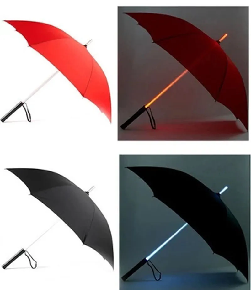 7 Color change LED Lightsaber Light Up Umbrella Laser sword Golf Torch Umbrella belly dance girls christmas birthday gifts