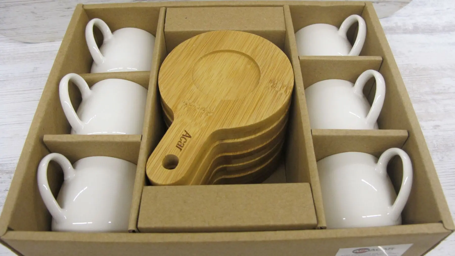 

DOLBOVI Acar Bamboo Dish Porcelain coffee cup Pad 12 Piece mug кружка coffee cup cup