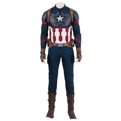 Captain cos America Steve Rogers Cosplay Helmet Costume Adult Men Uniform Outfit Suit Halloween Carnival Costume Men