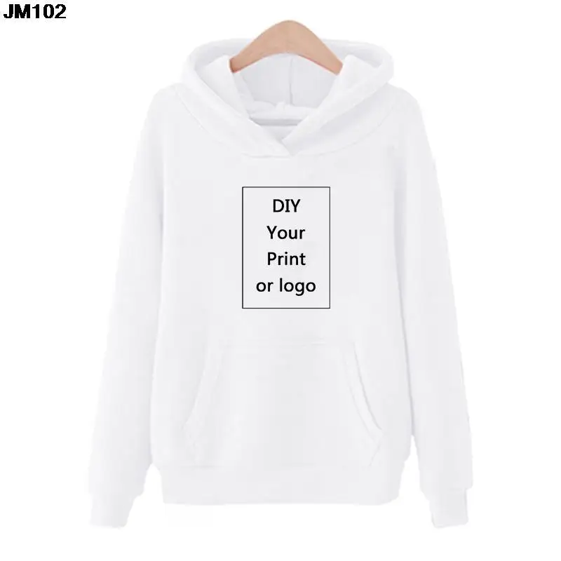 Customized Printing Women\'s Hoodies Harajuku Woman DIY Your Like Photo Or Logo Sweatshirts Fashion Custom Female Clothing Hoodie