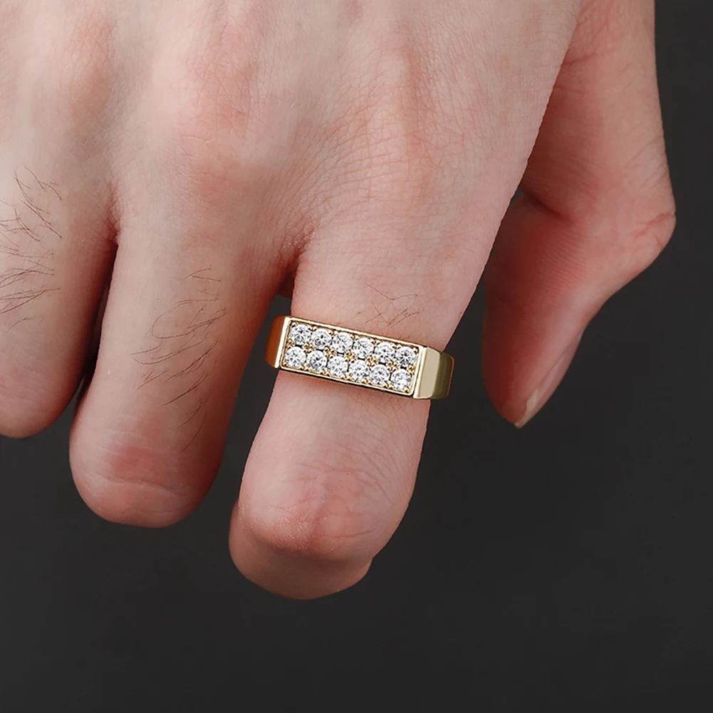 TOPGRILLZ High Quality Iced Out Cubic Zirconia Ring Hip Hop Fashion Jewelry Gift For Men Women