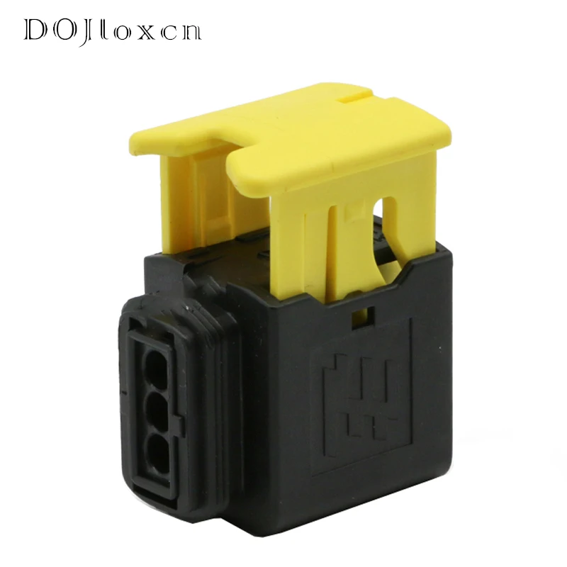 2/5/10/20/50 Sets 3 Pin Waterproof Injector Connector Automotive Electrical ECU Female Male Black Plug 1-1418448-1 1-1670730-1