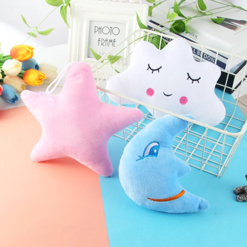 Baby Pillows Multifunction Dolls Pendant Soft Pillow Cute Decorate Cloud Lady Pillow Cloth Doll Star Moon Cloud for Newborn